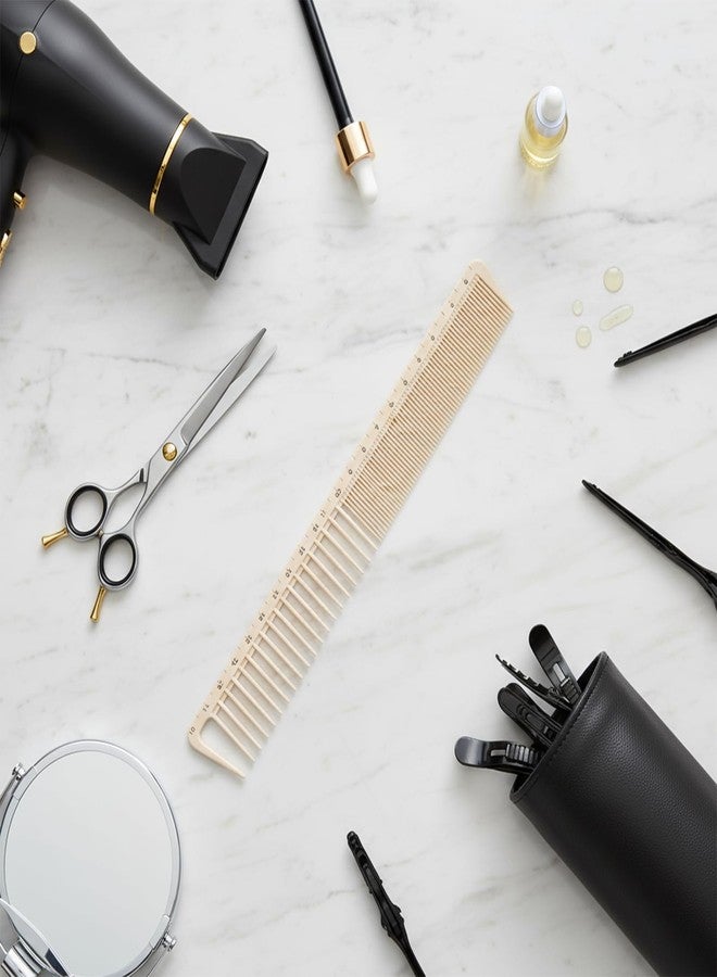 Macuezu 2PCS Hair Cutting Combs with Ruler Measurements, Anti-Static Professional Barber Comb for Salon, Hair Stylists and Barbers, Fine Cutting Combs - Image 4